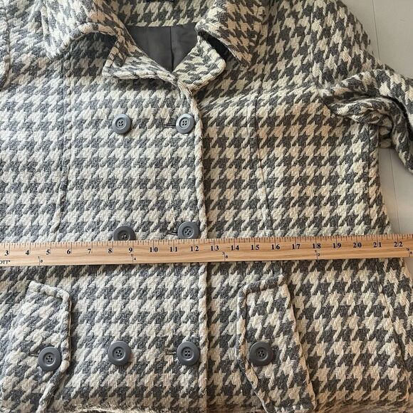 Chadwicks womens houndstooth peacoat size 14 acrylic wool outdoor winter - Picture 10 of 10